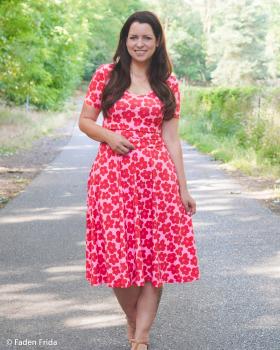 Preview: Viskosejersey Happy Flowers Pink/Rot von Swafing von Cherry Picking